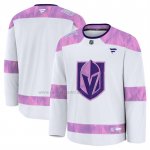 Camiseta Hockey Vegas Golden Knights 2024 Fights Cancer Blanco
