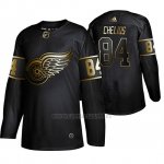 Camiseta Detroit Red Wings Jake Chelios Golden Edition Autentico Negro