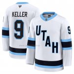 Camiseta Hockey Utah Hockey Club Clayton Keller Segunda Premium Blanco