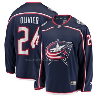 Camiseta Hockey Columbus Blue Jackets Mathieu Olivier Primera Breakaway Azul
