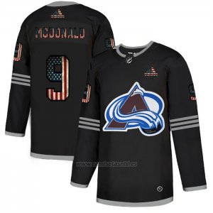 Camiseta Hockey Colorado Avalanche Lanny Mcdonald 2020 USA Flag Negro