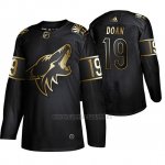 Camiseta Arizona Coyotes Shane Doan Golden Edition Retired Jugador Autentico Negro