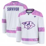 Camiseta Hockey Nashville Predators Hockey Fights Cancer Practice Blanco