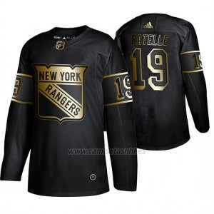 Camiseta New York Rangers Jean Ratelle Golden Edition Retired Jugador Autentico Negro