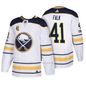 Camiseta Hockey Hombre Buffalo Sabres 41 Justin Falk 2018 New Season Team Road Blanco