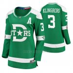 Camiseta Hockey Mujer Dallas Stars John Klingberg Breakaway Jugador 2020 Winter Classic Verde