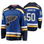 Camiseta Hockey St. Louis Blues Jordan Binnington Home 2020 All Star Patch Azul