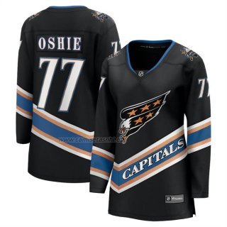 Camiseta Hockey Mujer Washington Capitals TJ Oshie 50th Aniversario Breakaway Negro
