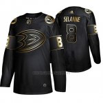 Camiseta Anaheim Ducks Teemu Selanne Golden Edition Retired Jugador Autentico Negro