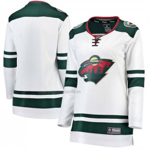 Camiseta Hockey Mujer Minnesota Wild Segunda Breakaway Blanco Camiseta Hockey Mujer Minnesota Wild Segunda Breakaway Blanco