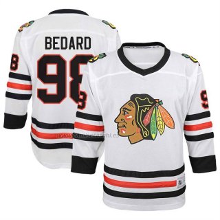 Camiseta Hockey Nino Chicago Blackhawks Connor Bedard Segunda Replica Blanco