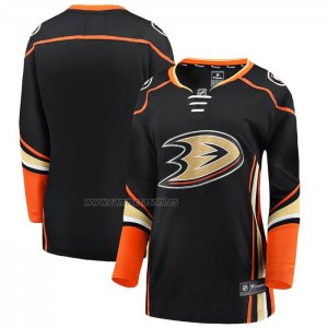 Camiseta Hockey Mujer Anaheim Ducks Primera Breakaway Negro