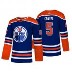 Camiseta Edmonton Oilers Kevin Gravel Alternato Adidas Autentico Azul