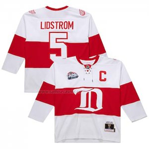Camiseta Hockey Detroit Red Wings Nicklas Lidstrom Mitchell & Ness 2008-09 Blanco