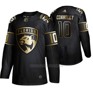 Camiseta Florida Panthers Brett Connolly Golden Edition Autentico Negro