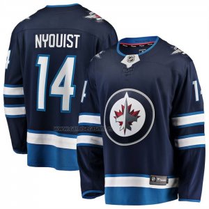 Camiseta Hockey Winnipeg Jets Gustav Nyquist Primera Breakaway Azul Camiseta Hockey Winnipeg Jets Gustav Nyquist Primera Breakaway Azul