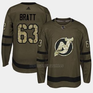 Camiseta New Jersey Devils Jesper Bratt Camo Salute To Servicejpg