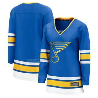 Camiseta Hockey Mujer St Louis Blues Primera Breakaway Azul