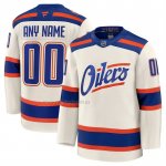 Camiseta Hockey Edmonton Oilers Alterno Personalizada Premium Crema