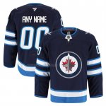 Camiseta Hockey Winnipeg Jets Autentico Pro Personalizada Azul