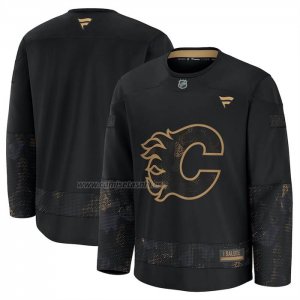Camiseta Hockey Calgary Flames 2024 Military Appreciation Negro