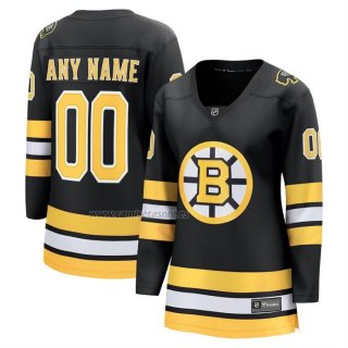 Camiseta Hockey Mujer Boston Bruins Primera Breakaway Personalizada Negro1