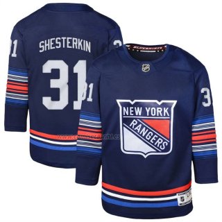 Camiseta Hockey Nino New York Rangers Igor Shesterkin Alterno Premier Azul