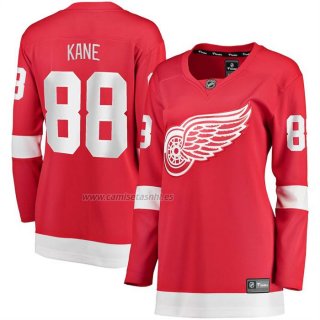 Camiseta Hockey Mujer Detroit Red Wings Patrick Kane Primera Breakaway Rojo
