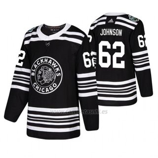 Camiseta Chicago Blackhawks Luke Johnson Winter Classic Adidas Negro