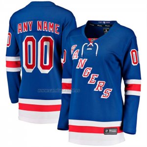 Camiseta Hockey Mujer New York Rangers Primera Breakaway Personalizada Azul Camiseta Hockey Mujer New York Rangers Primera Breakaway Personalizada Azul