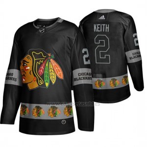 Camiseta Chicago Blackhawks Duncan Keith Breakaway Negro