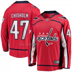 Camiseta Hockey Washington Capitals Declan Chisholm Primera Breakaway Rojo