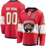 Camiseta Hockey Florida Panthers Primera 2024 Stanley Cup Champions Breakaway Personalizada Rojo