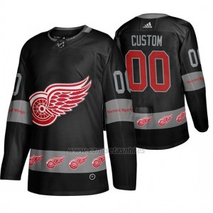 Camiseta Detroit Red Wings Personalizada Breakaway Negro