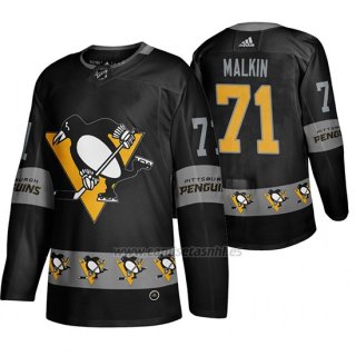 Camiseta Pittsburgh Penguins Evgeni Malkin Breakaway Negro
