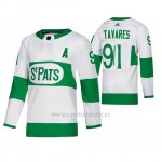 Camiseta Toronto St. Patricks John Tavares Road Adidas Blanco