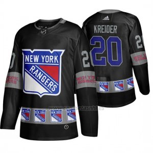 Camiseta New York Rangers Chris Kreider Breakaway Negro