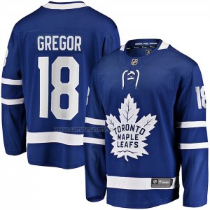 Camiseta Hockey Toronto Maple Leafs Noah Gregor Primera Premier Breakaway Azul