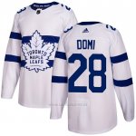 Camiseta Hockey Toronto Maple Leafs 28 Tie Domi Autentico 2018 Stadium Series Blanco