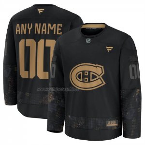 Camiseta Hockey Montreal Canadiens 2024 Military Appreciation Personalizada Negro