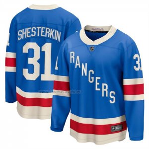 Camiseta Hockey New York Rangers Igor Shesterkin Centennial Breakaway Azul Camiseta Hockey New York Rangers Igor Shesterkin Centennial Breakaway Azul