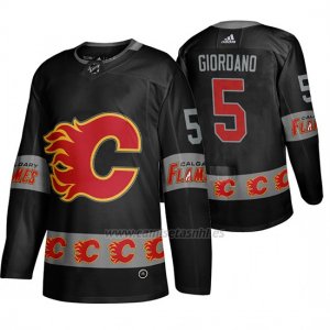 Camiseta Calgary Flames Mark Giordano Breakaway Negro