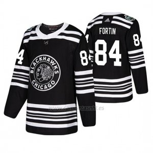 Camiseta Chicago Blackhawks Alexandre Fortin Winter Classic Adidas Negro