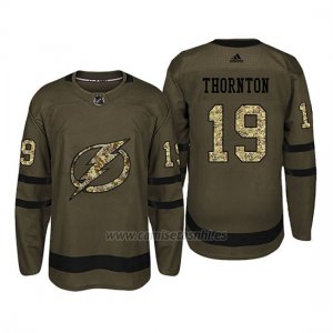 Camiseta San Jose Sharks 19 Joe Thornton Camo Salute To Service