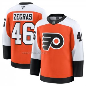 Camiseta Hockey Philadelphia Flyers Trevor Zegras Primera Premium Naranja