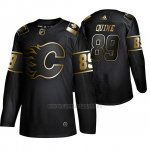 Camiseta Calgary Flames Alan Quine Golden Edition Autentico Negro