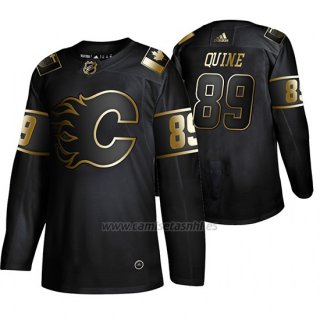 Camiseta Calgary Flames Alan Quine Golden Edition Autentico Negro