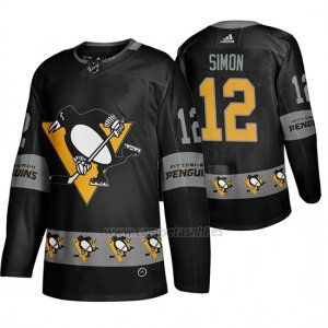 Camiseta Pittsburgh Penguins Dominik Simon Breakaway Negro