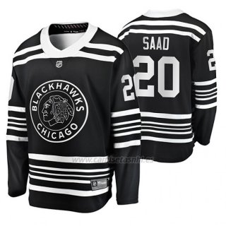 Camiseta Hockey Chicago Blackhawks Brandon Saad Premier Alternato Negro