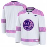Camiseta Hockey New York Islanders 2024 Fights Cancer Blanco